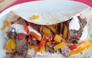 Tortillas mit gegrillten Rumpsteak
