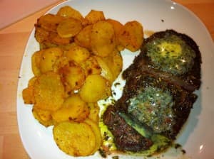 Roastbeef mit Kartoffelchips