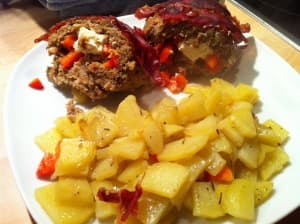 Mediterraner Hackbraten mit Rosmarin Kartoffeln